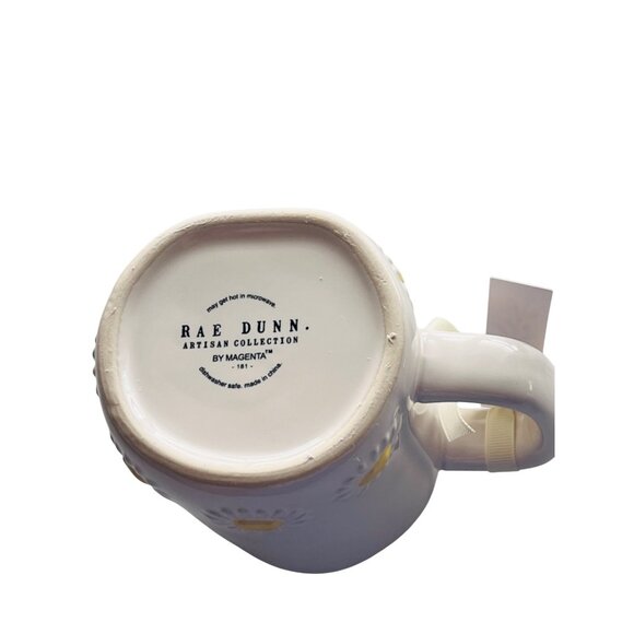 Rae Dunn Sentimental "Mama" Ceramic Mug W/ Daisy Embossed Design & Pink Interior - Picture 7 of 7